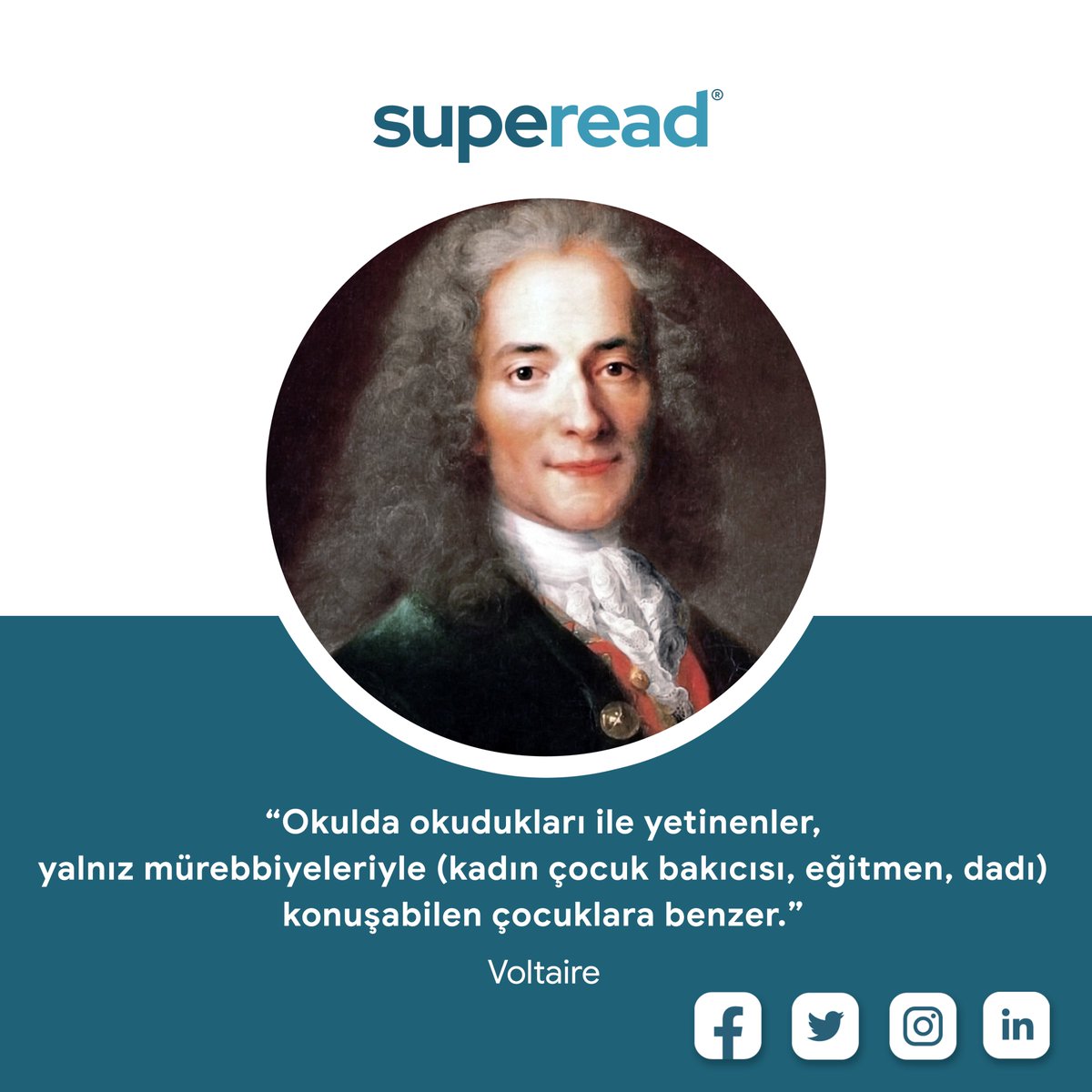 Okulda okudukları ile yetinenler, yalnız mürebbiyeleriyle (kadın çocuk bakıcısı, eğitmen, dadı) konuşabilen çocuklara benzer.” Voltaire

#okumak #reading #speedreading #hızlıokuma