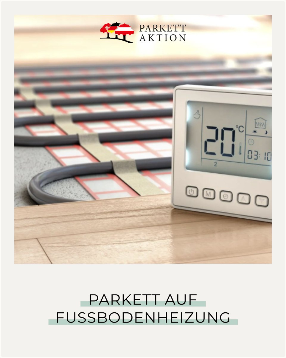 Kennt Ihr eigentlich unseren Blog, den Parkett Ratgeber? Hier findet Ihr viele nützliche Artikel rund um das Thema Parkett - zum Beispiel, was Ihr beim Verlegen von Parkettboden auf Fußbodenheizungen beachten müsst.