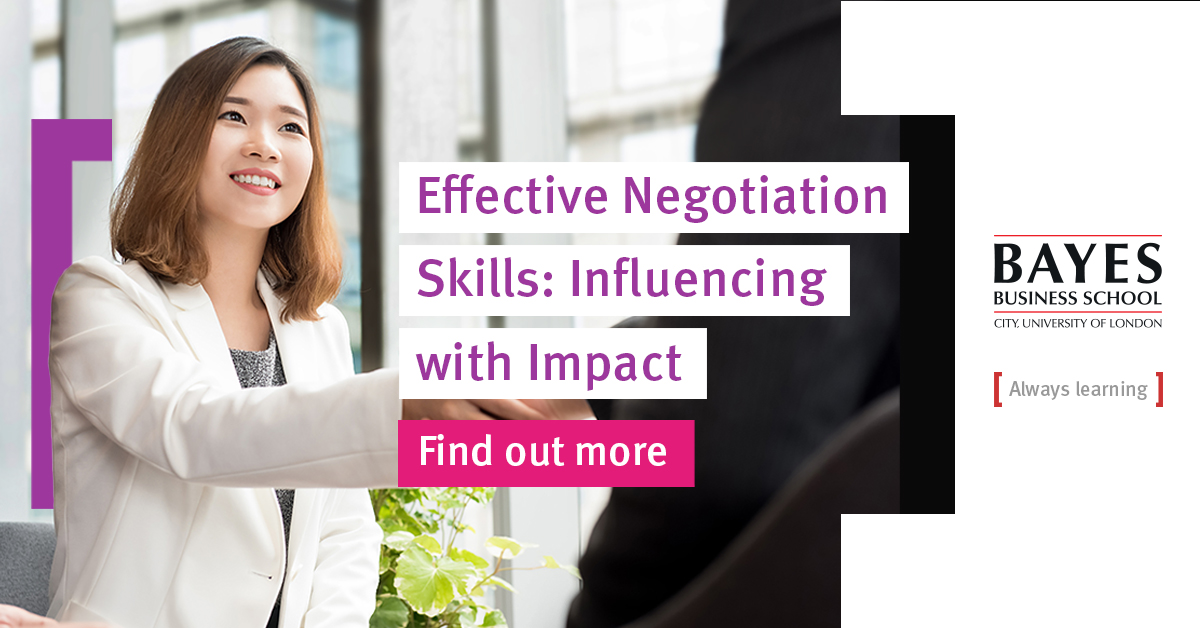 BayesBSchool's tweet photo. Do you want to learn how to #influence with #impact? Join our 1 day #programme Effective Negotiation Skills on the 25 April https://t.co/CTlHxQJcYM
#leadership #effectivenegotiation #upskill https://t.co/O0lZk8H719