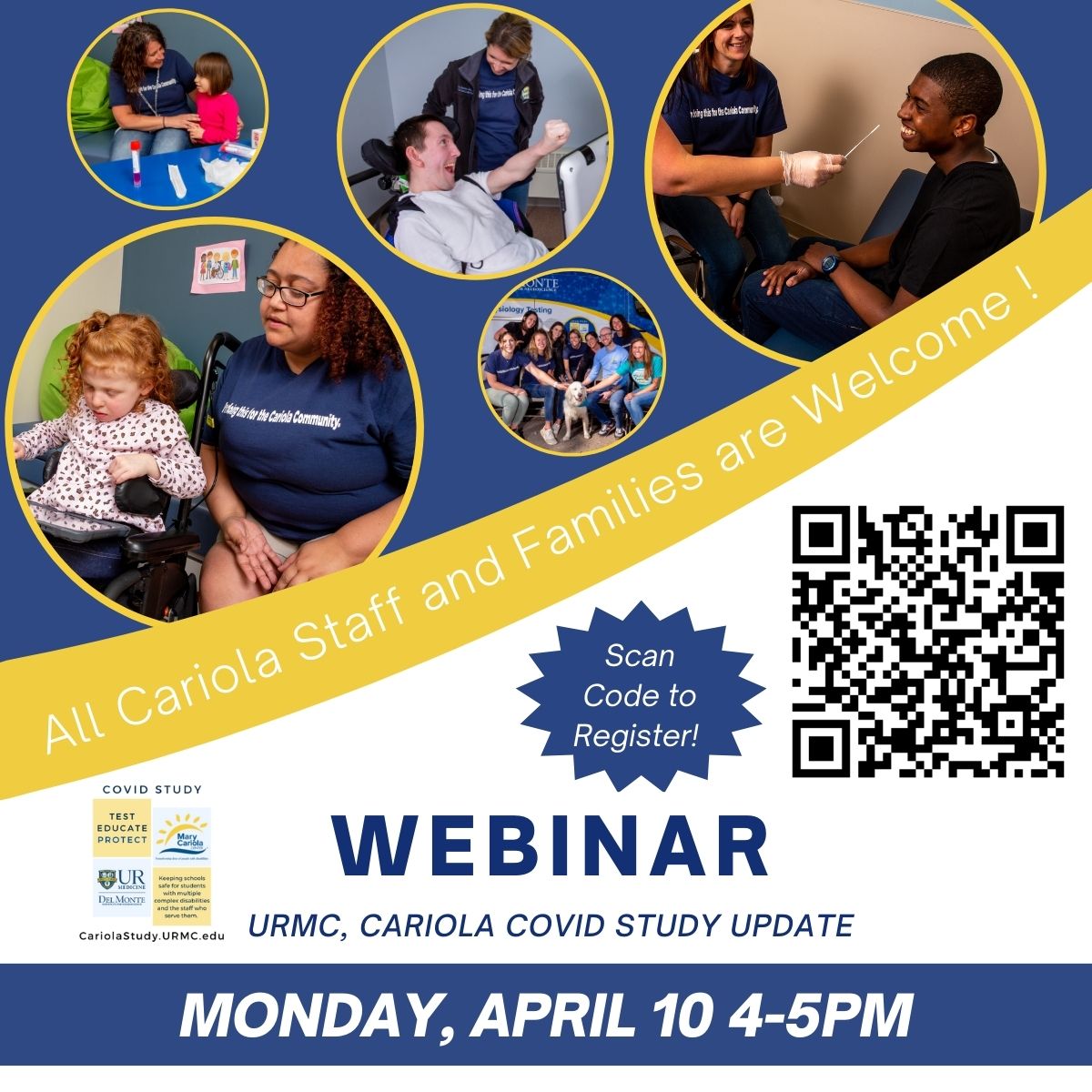 marycariola's tweet photo. ONE WEEK left to register! Please join us at our URMC, Cariola COVID study webinar to learn about updates and what 2023 has in store. You won't want to miss this!
Register NOW by visiting https://t.co/3Q173POSJR
#urmc #covidstudy #communitywebinar https://t.co/GpKJ6EqExV