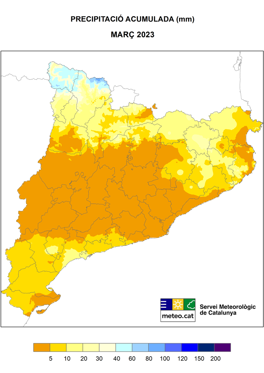 meteocat's tweet photo. 📃 Nota de premsa: Març càlid i molt sec a la major part de Catalunya
Més informació a: https://t.co/JCey3Kq7dE https://t.co/K8mU95bL4t