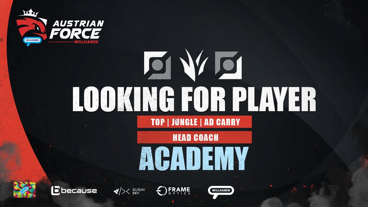 Wir sind aktuell auf der Suche nach Spielern für unser Academyteam, mit dem wir im kommenden Split die 3te Division erreichen wollen. 

Für Tryouts bitte ausfüllen:
docs.google.com/forms/d/e/1FAI…

und meldet euch für einen platz bei den Tryouts bei <a href="/JNWestey/">JNWest</a> oder @R0baert_ISI