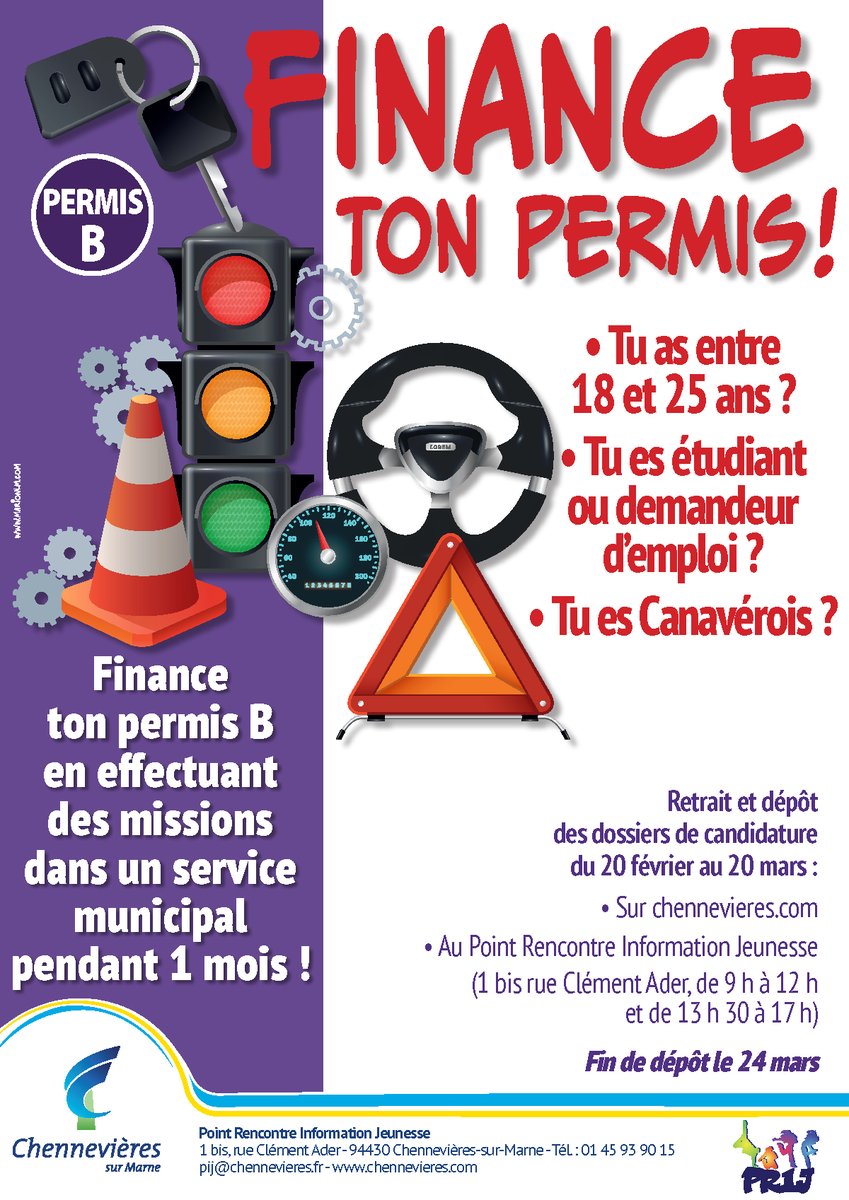 Chennevieres_94's tweet image. Chantier Permis B : vous pouvez déposer votre candidature jusqu&apos;au 21 avril 🚗 !
chennevieres.com/outils/actuali…

#PermisB #Permis
