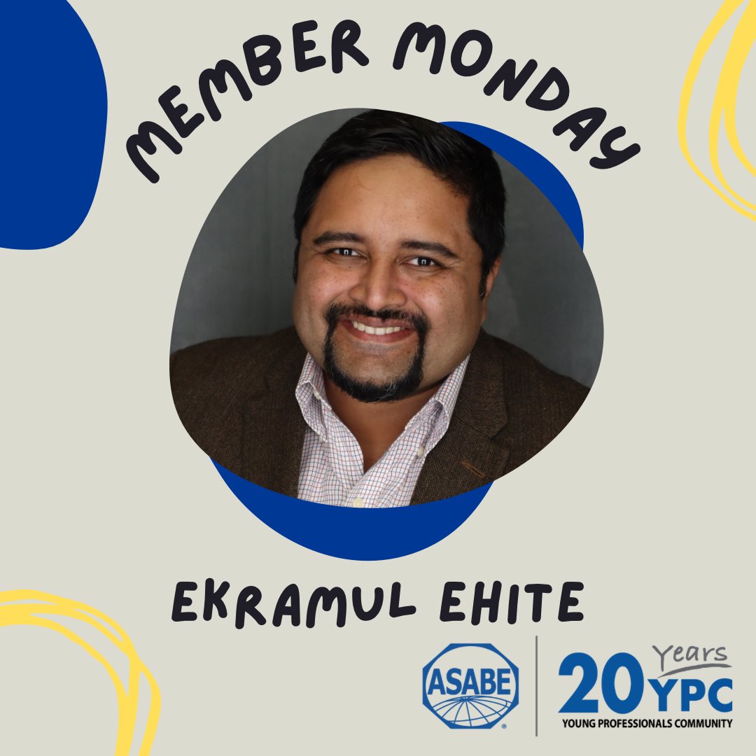 ASABEYPC's tweet photo. To kick off Graduate Student Appreciation Week, this Member Monday features non-other than @ehite_haque, a doctoral candidate at the University of Tennesse! #asabe #asabeypc #asabestory https://t.co/zlIS2DH26c