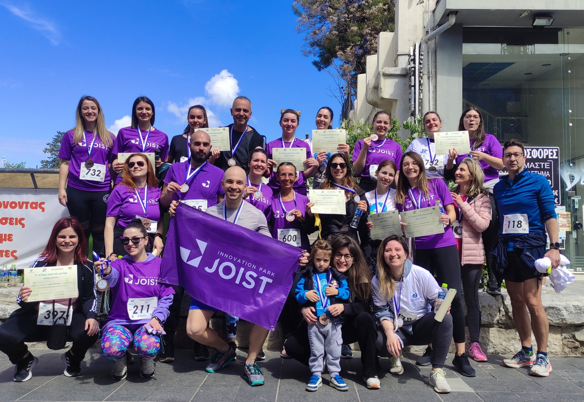 joistpark's tweet photo. 🟪🏃‍♀🏃‍♂#RunforAutism: #JOIST team participated in the 1st Road #RunningRace in #Larissa, organized by the Association of Parents, Guardians &amp; Friends of #PeoplewithAutism of the Prefecture of Larissa &amp; EAS SEGAS of Thessaly.

🙏 Bridging distances, we unite communities! https://t.co/An9Glrvo3F