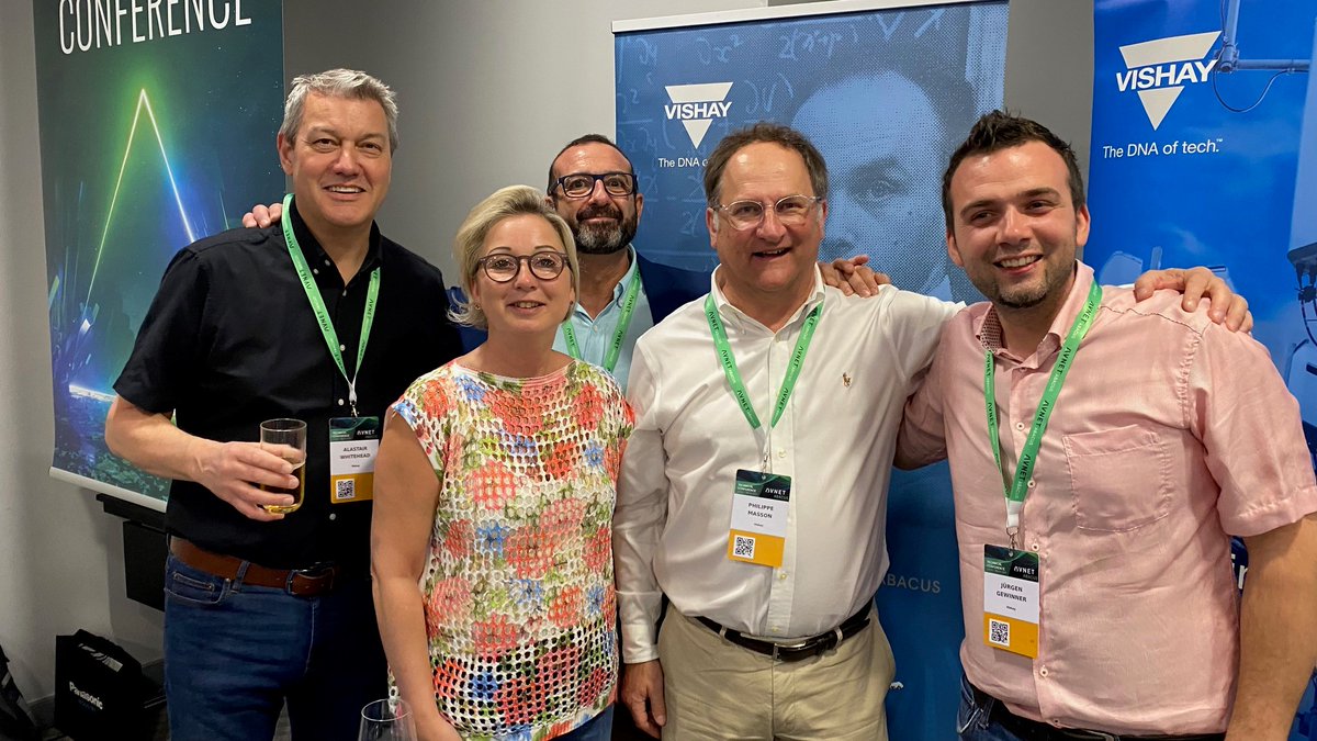 VishayIndust's tweet photo. The Vishay team attended The Avnet Abacus Technical Conference in Lisbon this week to bring The DNA of tech™ to the Avnet Abacus technical community. We want to thank the whole Avnet Abacus Technical Conference Team in Lisbon for their invitation to this event.
 #TheDNAoftech https://t.co/NGyZgth6bc