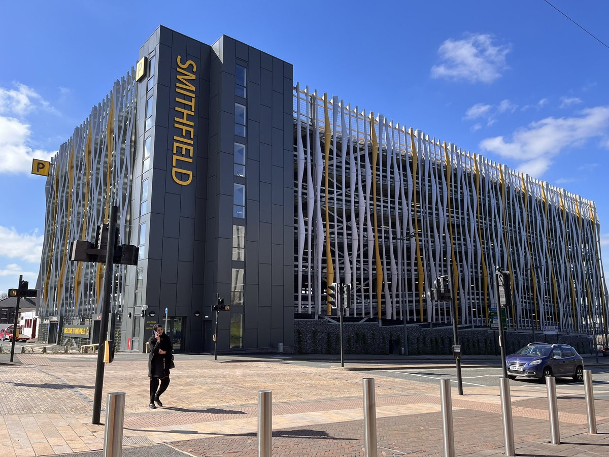 jonbellamy1's tweet photo. Finally had reason to park at the new MSCP in SOT City Centre. What’s not to like? Wide lanes, open plan - no chance of scratching! Gleaming steel - no graffiti or peeling paint! Fabulously secure - no asb, aroma of urine or evidence of drugs! Parking is now a pleasure in SOT CC! https://t.co/aJEHsxwkng