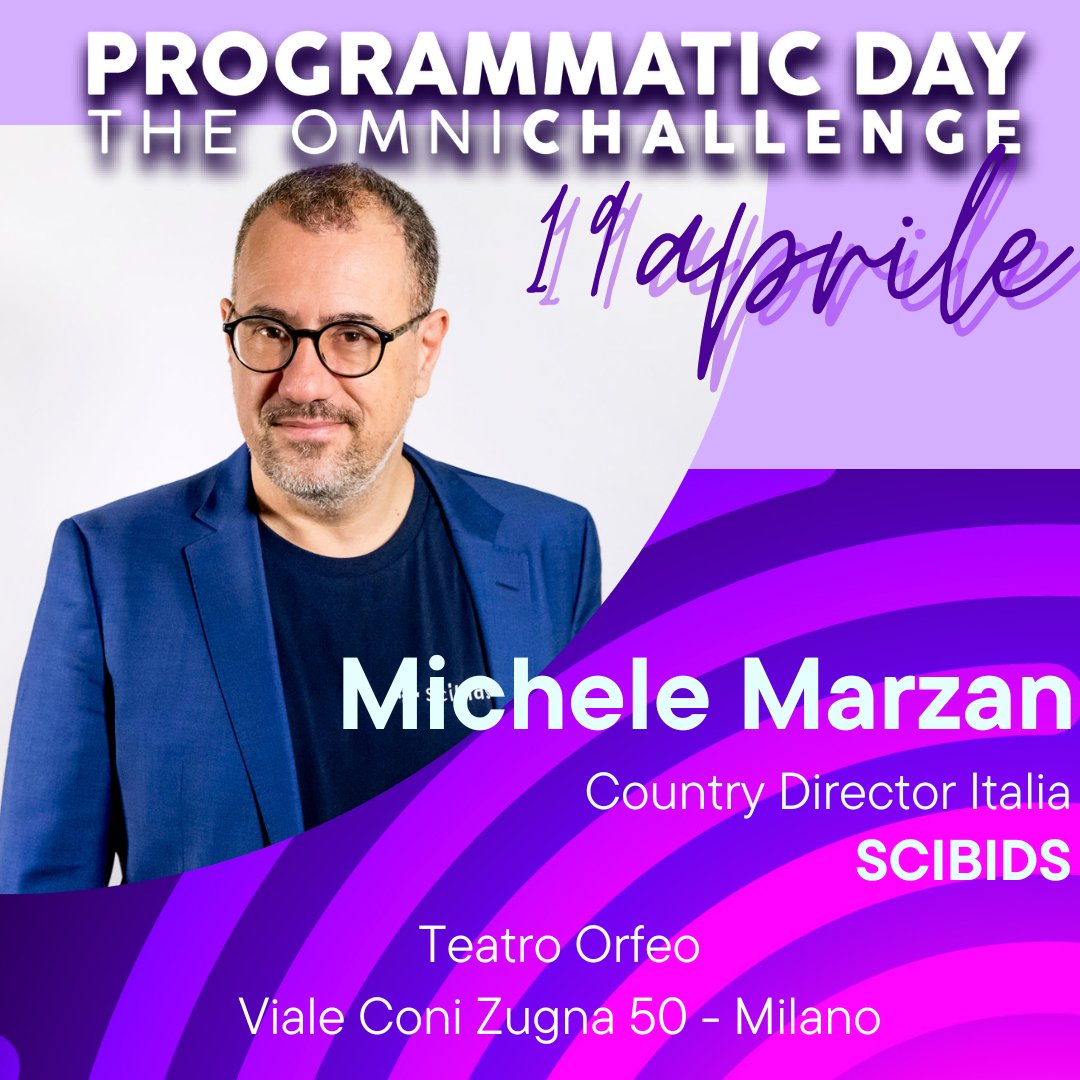 Su le antenne al Programmatic Day con Radio Programmatic! 
Il 19 aprile on air sul palco del teatro Orfeo <a href="/michelemarzan/">Michele Marzan</a>, Country Director Italy di @scibids.

Non mancare: eventbrite.it/e/biglietti-pr…