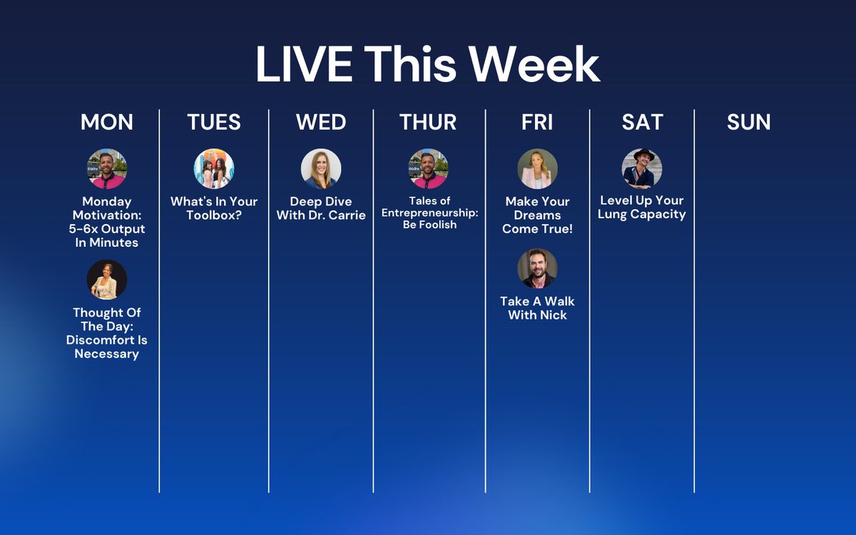 Coming up this week! Which session do you plan to tune in for? Download and start streaming: bit.ly/402Tdbx