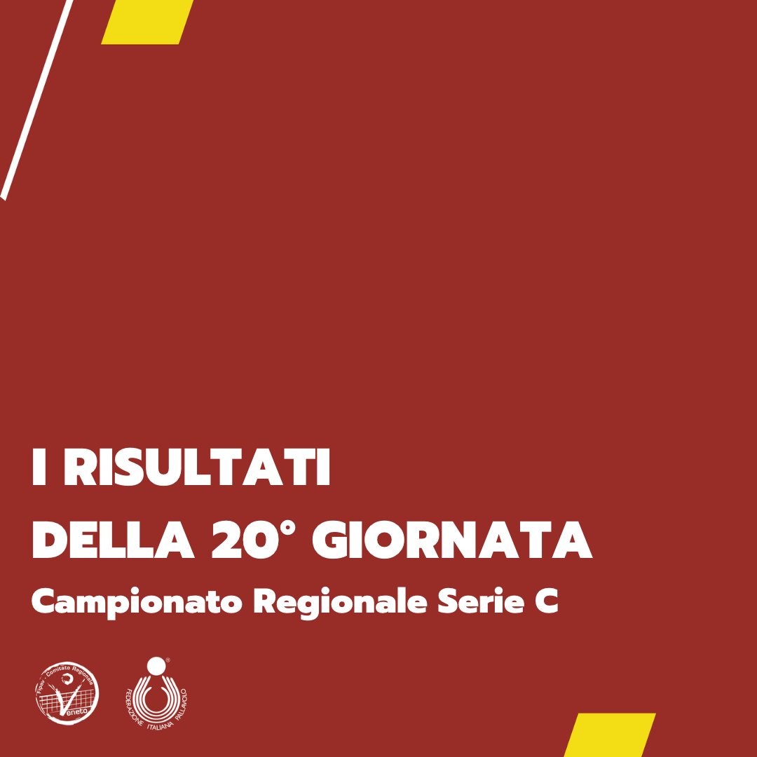 Campionato Regionale Serie C Maschile e Femminile: i risultati della 20° giornata 👉🏻 bit.ly/3U46deR

#FipavVeneto