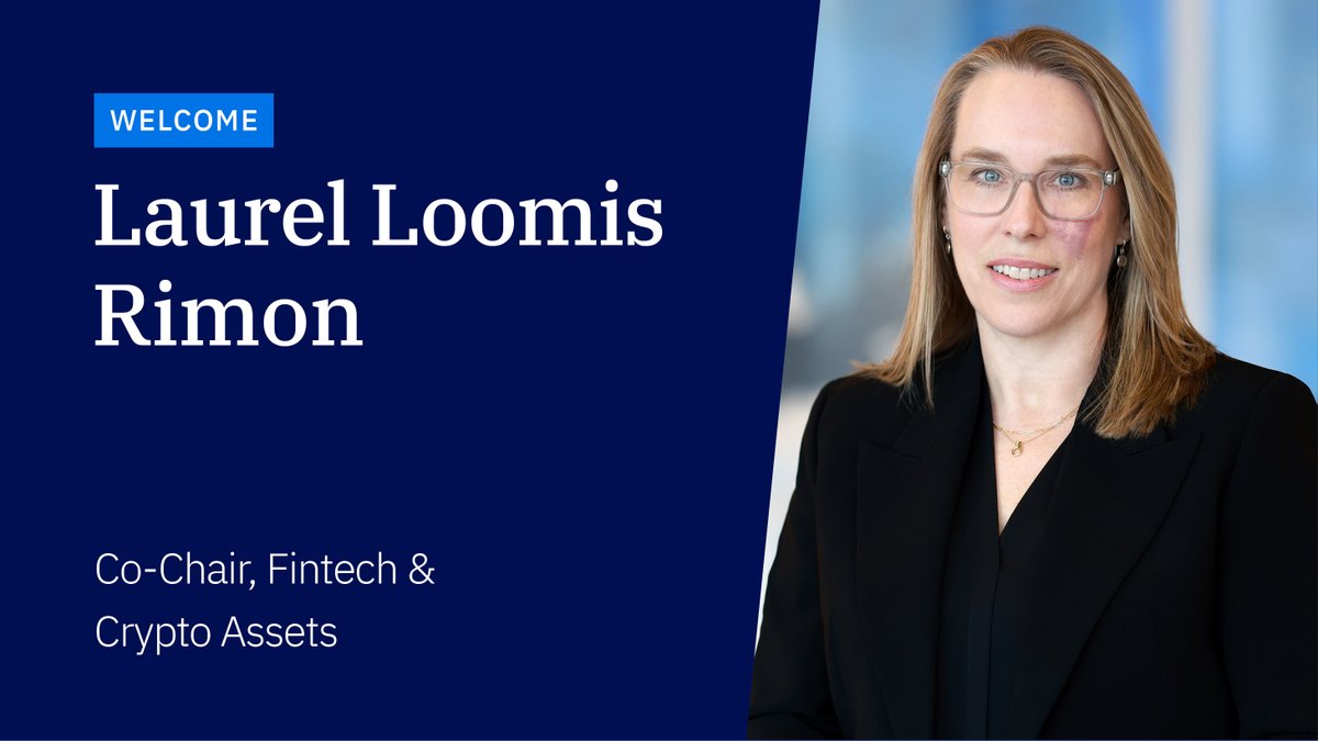 Laurel Loomis Rimon, a former federal prosecutor and recognized leader in financial regulatory oversight and enforcement, has joined us as Co-Chair of the Fintech and Crypto Assets Practice. Learn more: jenner.com/en/news-insigh… #Crypto #DigitalAssets #CFPB #FinCEN #DOJ