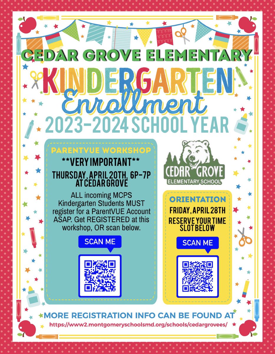 cedargrovePTA's tweet photo. Kindergarten Orientation info and signup! 

https://t.co/u4GDQoQghr https://t.co/wl2HhIC3W2