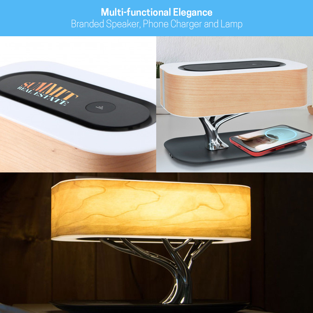 Give a useful wireless charger and speaker that’s also an elegant, modern lamp—with a natural wood shade inspired by the bonsai tree. 🌳 Play motivational music throughout the workday or switch over to the Good Night Mood mode light for relaxing sounds at night. 🎶