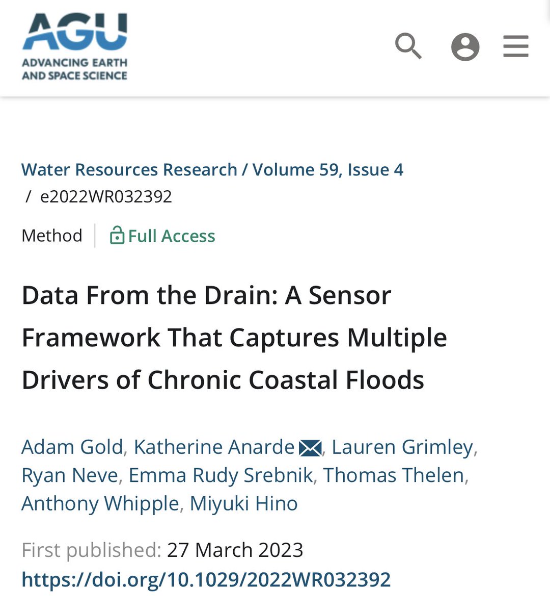 Thomas Thelen (@coasthelen) on Twitter photo Start your week off right by perusing some Data From the Drain! Lead author <a href="/acgold/">꧁GOLD ༒ BŁACᏦ꧂</a> and the <a href="/sunny_day_flood/">Sunny Day Flooding Project</a> project team document multi-driver coastal flooding captured by a novel sensor framework in <a href="/TownofBeaufort/">Town of Beaufort, NC</a>
doi.org/10.1029/2022WR… Start your week off right by perusing some Data From the Drain! Lead author <a href="/acgold/">꧁GOLD ༒ BŁACᏦ꧂</a> and the <a href="/sunny_day_flood/">Sunny Day Flooding Project</a> project team document multi-driver coastal flooding captured by a novel sensor framework in <a href="/TownofBeaufort/">Town of Beaufort, NC</a>
doi.org/10.1029/2022WR…