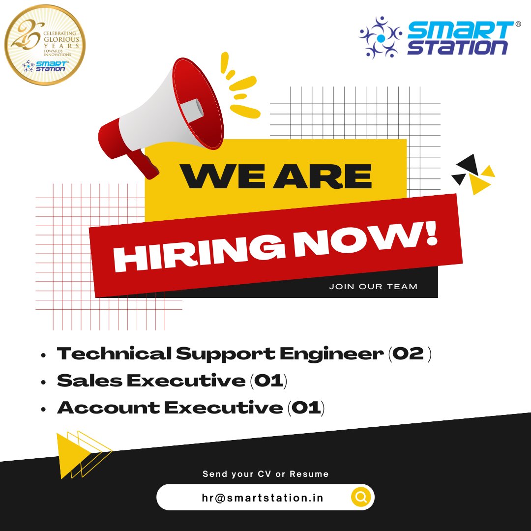 #SMARTSTATION We are Hiring !!

Send your Resume hr@smartstation.in

.
#SMARTSTATION #ahmedabadjobs #ahmedabad #job #jobopportunity #recruiting #jobs #AccountExecutive #jobvacancy #wearehiring #interview #salesExecutive #jobavailable #gujaratjobs #hiring #hr #resume #jobsearch