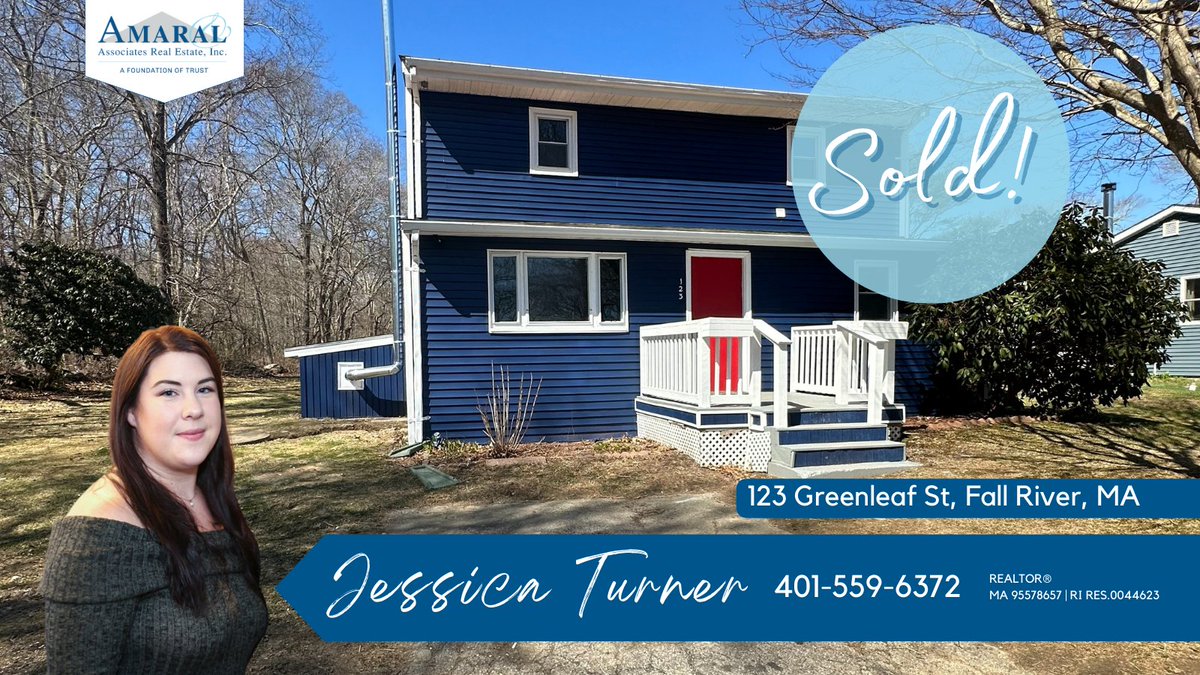 SOLD with Jessica Turner!
📍 123 Greenleaf St, Fall River, MA

📱 Looking to buy? Call Jessica at 401-559-6372 for your real estate needs! #AmaralAdvantage #Sold #FallRiver #RealEstate #BuywithUs #BuywiththeAmaralAdvantage