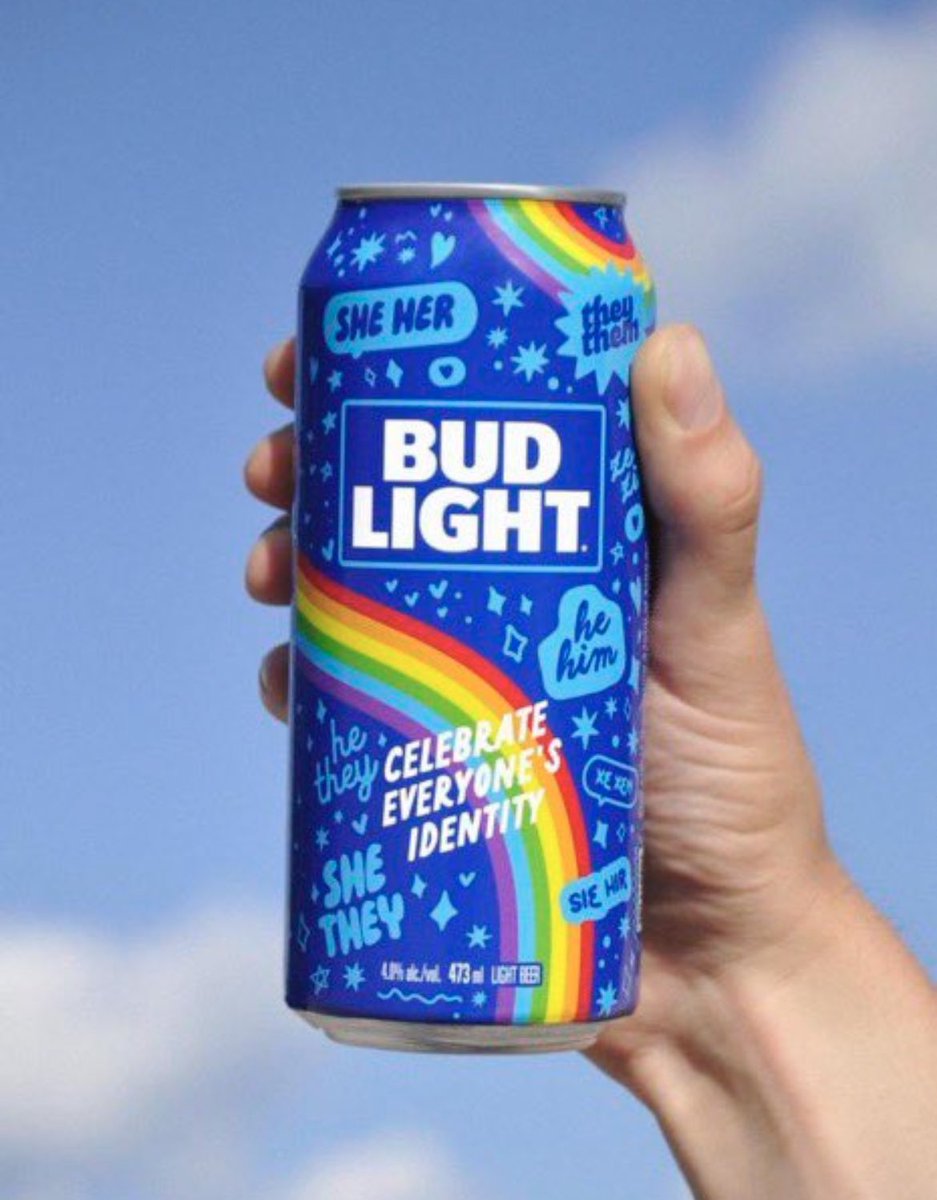 GrahamAllen's tweet photo. Is anyone else confused why Bud Light put a man pretending to be a female on a can?!?!?!?

They forgot who their target audience is!!

Go woke, go broke. https://t.co/LrxgvxPY2S