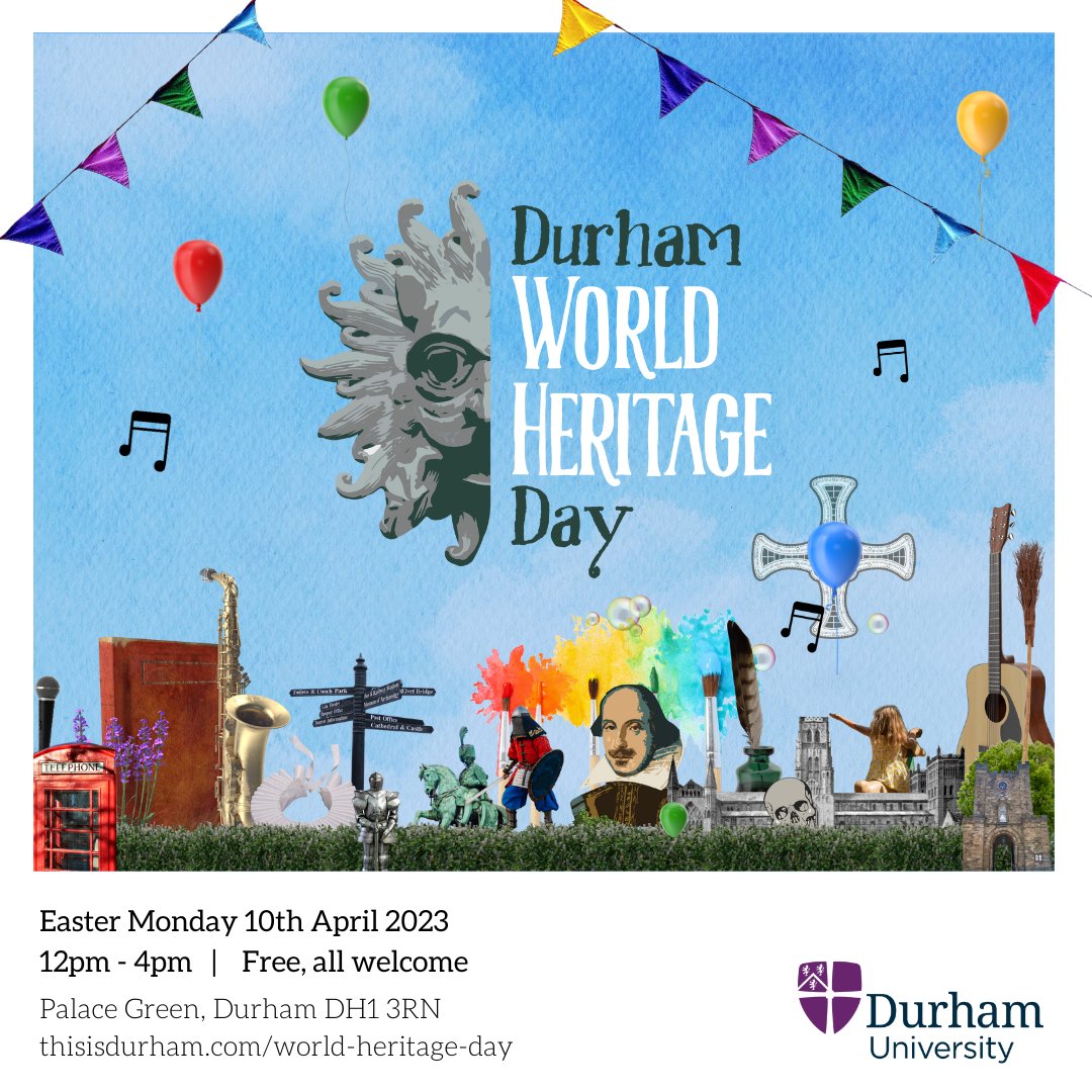 Join us on Easter Monday for a day of free activities on Palace Green to celebrate World Heritage Day including: 

🎶 Live music 
🐎 Medieval re-enactments 
📚 Storytelling workshops  

Find out more 👉 fal.cn/3x5Ir

#DurhamWorldHeritageDay2023 #LoveDurham