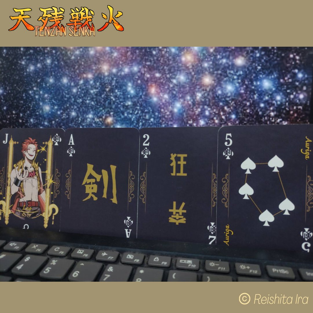 tenzan_senka's tweet photo. プロトタイプ ②

★スートのデザイン変更
★エースとデュースのデザインはそれぞれの属名と主義
★トレイからテンまでは黄道十二星座以外の星座　
#天残戦火
#星 https://t.co/rKqSRa9x2U