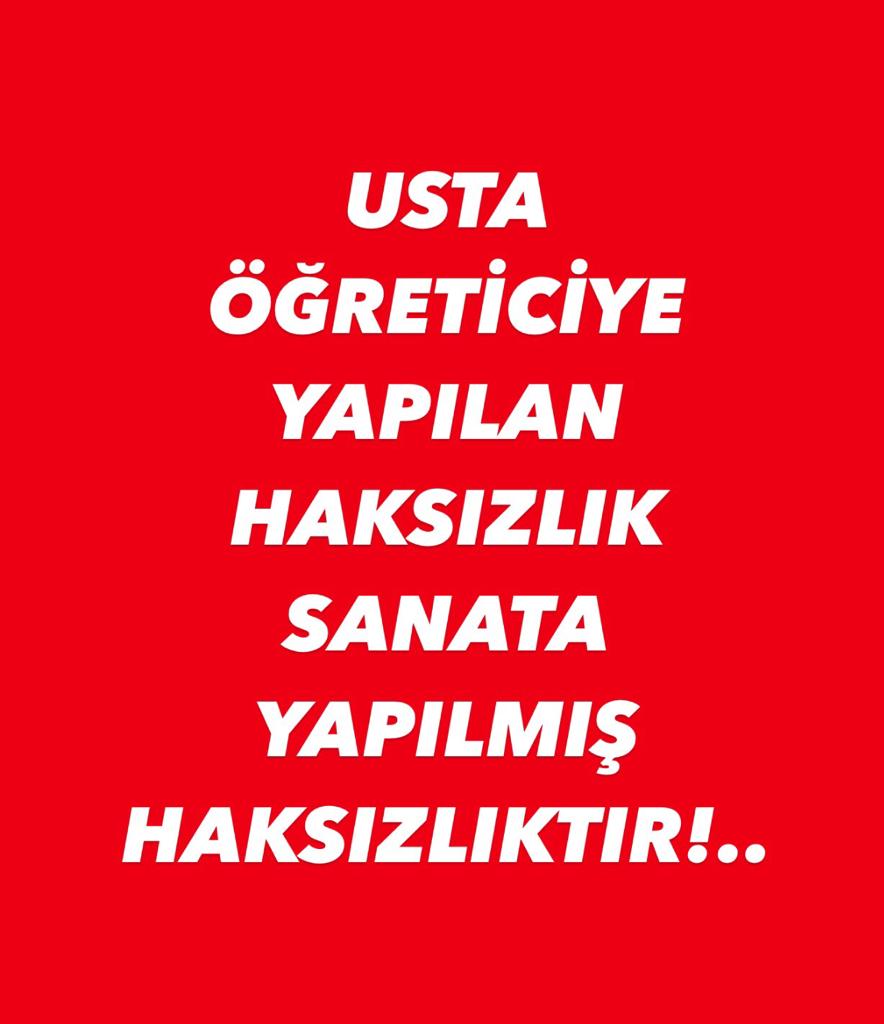 UstaÖğreticiyeHakkınıVer
Yıllardır beklediğimiz haklarımıza son 4 gün umarım bizleri ötelemeden haklarımızı verirsiniz.
<a href="/RTErdogan/">Recep Tayyip Erdoğan</a>
<a href="/TBMMGenelKurulu/">TBMM Genel Kurulu</a> 
<a href="/vedatbilgn/">Vedat Bilgin</a> 
<a href="/csgbakanligi/">T.C. Çalışma ve Sosyal Güvenlik Bakanlığı</a> 
<a href="/mebhbogm/">MEB Hayat Boyu Öğrenme Genel Müdürlüğü</a> 
<a href="/tcmeb/">Millî Eğitim Bakanlığı</a>
234.