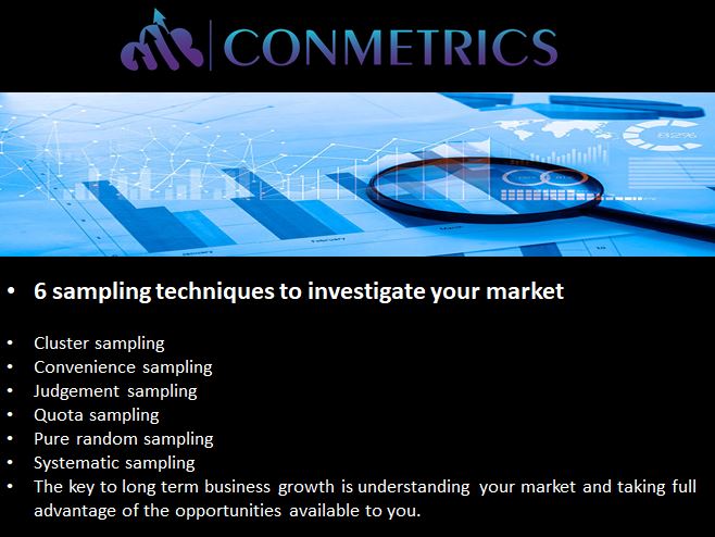 conmetrics's tweet image. There are a number of random sampling techniques that market researches can employ, but few of used techniques include:
#qualitativeresearch #quantitativeresearch #marketresearch #business #industrial #global #manufacturing #consulting #survey