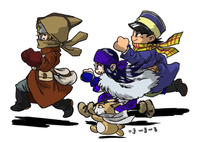 #ゴールデンカムイ版深夜の真剣お絵描き60分一本勝負【お題】祝!アニメ放送 待ちに待った4期みんなTVの前に集合〜〜(フライング+10分程オーバー) 
