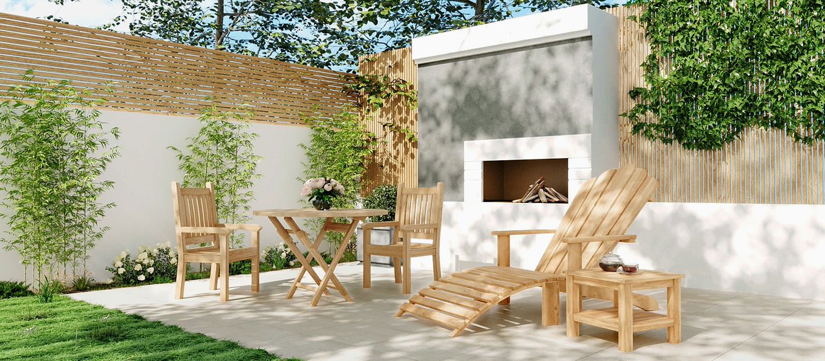 Zomer komt eraan dus nieuwe tuinsets in de webshop en in de winkel! bekijk ze snel. Twee Teak Pile Stapelbare Stoelen met Klaptafel 60 Rond (teakea.nl)