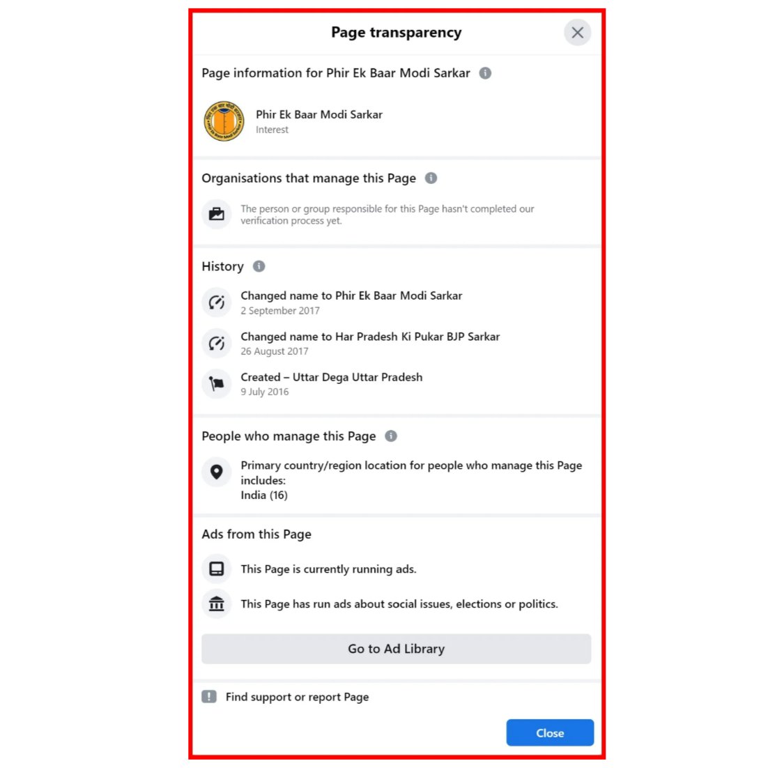 According to the Meta ad policy, when an advertiser classifies their ad as related to social issues, elections or politics, they have to tell in the 'disclaimer' who paid for the advertisement