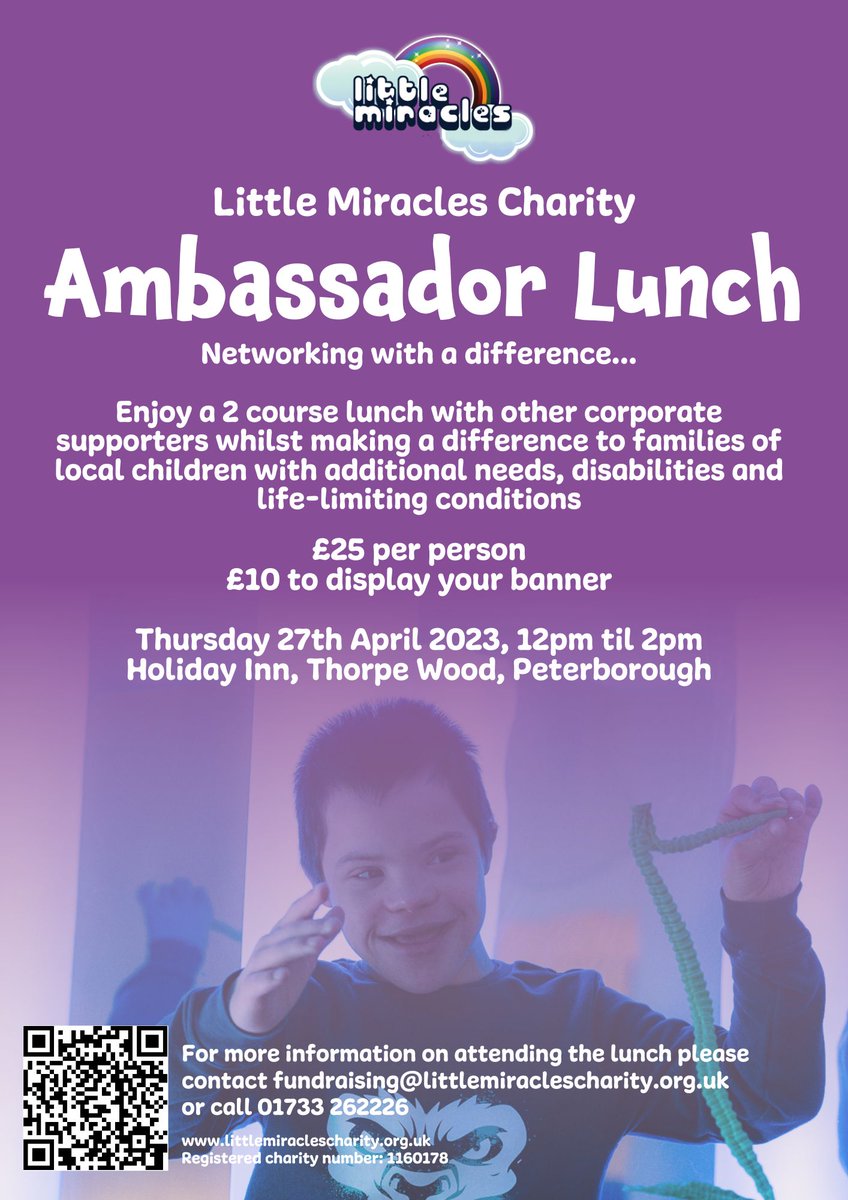 What could be better than enjoying a delicious lunch in a lovely venue whilst chatting to like-minded people? We are really looking forward to reviving our quarterly Ambassador's Lunch. littlemiraclescharity.org.uk/companies