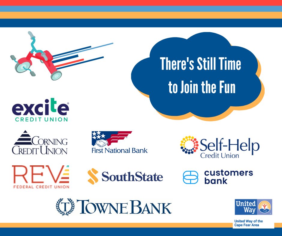 UnitedWayCFA's tweet photo. 🚴‍♂️🌟 With amazing organizations already registered, we're calling on all financial institutions to join our trike race for a good cause. 🏆 Let's pedal for a better community! Dust off those helmets and register today. 🎉 #TrikeRace #CommunitySupport  #LiveUnited" https://t.co/34BgTs6xpX