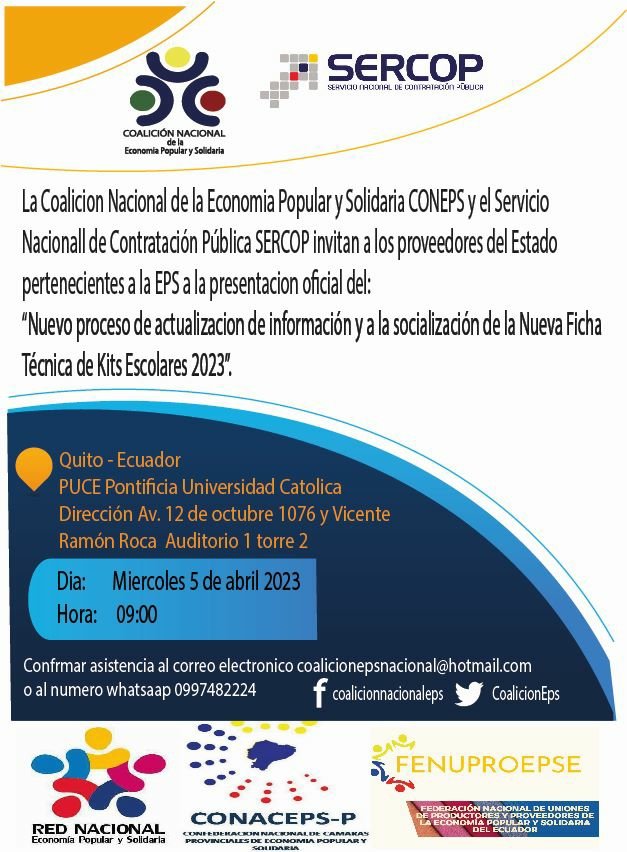 CoalicionEps's tweet photo. La organización es la clave para continuar los procesos de la real inclusión económica, Invitados todos este evento que es el resultado del trabajo coordinado. #EPS #EconomiaPopularYSolidaria #asociacion #inclusion #somosEps #solidaridad #gremio #sercop https://t.co/Uo6teBTqub