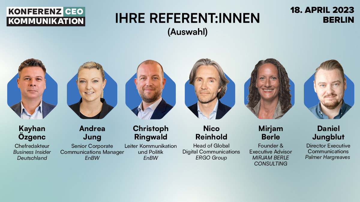 Deutsche Presseakademie (@realdepak) on Twitter photo ๐ก๐๐ฟ ๐ป๐ผ๐ฐ๐ต ๐๐๐ฒ๐ถ ๐ช๐ผ๐ฐ๐ต๐ฒ๐ป ๐ฏ๐ถ๐ ๐๐๐ฟ ๐๐ผ๐ป๐ณ๐ฒ๐ฟ๐ฒ๐ป๐ ๐๐๐ข-๐๐ผ๐บ๐บ๐๐ป๐ถ๐ธ๐ฎ๐๐ถ๐ผ๐ป! Am 18. April treffen sich in Berlin รผber 100 erfahrene Kommunikator:innen und diskutieren die Dos and Don'ts derย #CEO-Kommunikation. Tickets: ceokom.depak.de/programm ๐ก๐๐ฟ ๐ป๐ผ๐ฐ๐ต ๐๐๐ฒ๐ถ ๐ช๐ผ๐ฐ๐ต๐ฒ๐ป ๐ฏ๐ถ๐ ๐๐๐ฟ ๐๐ผ๐ป๐ณ๐ฒ๐ฟ๐ฒ๐ป๐ ๐๐๐ข-๐๐ผ๐บ๐บ๐๐ป๐ถ๐ธ๐ฎ๐๐ถ๐ผ๐ป! Am 18. April treffen sich in Berlin รผber 100 erfahrene Kommunikator:innen und diskutieren die Dos and Don'ts derย #CEO-Kommunikation. Tickets: ceokom.depak.de/programm