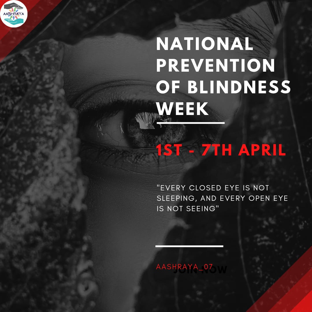 #loveureyes
#TimetosharpenthevisionofINDIA 
India is 3rd of the world’s blind populace and alone has around 12 million people with visual impairment against  total of 39m.
 #TeamAashraya is conducting #preventionofblindnessweek from #April1stto7th,to help #oureyes to #glow