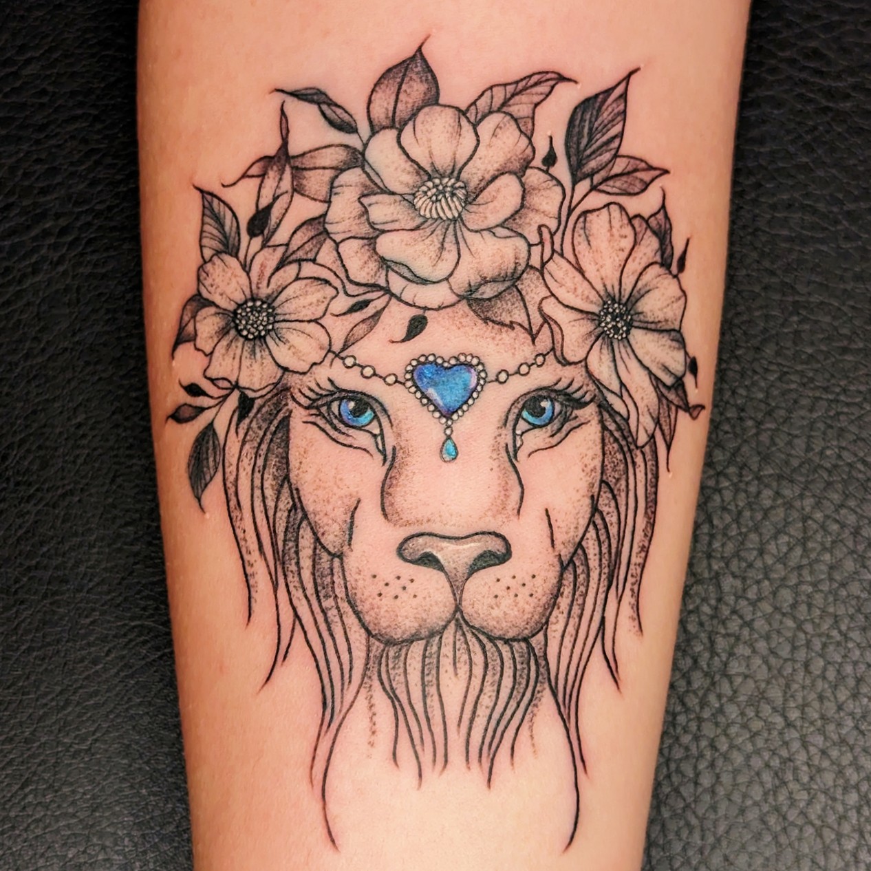 1sheet Black Rock Style Trendy Lion & Night Sky Pattern Temporary Tattoo  Sticker For Wrist, Arm, Leg, Clavicle, Shoulder, Back | SHEIN ASIA