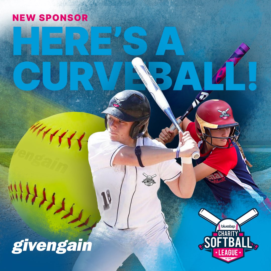 CharitySoftball's tweet photo. Here's a curveball! A fundraising platform that's free for charities! #NotForProfit 🥎

Introducing our new official fundraising partner for the upcoming season, @GivenGain. 

To find out more, and to enter a prize draw to win a new bat and mitts, email will.irwin@givengain.com https://t.co/fKtEwnUkgN