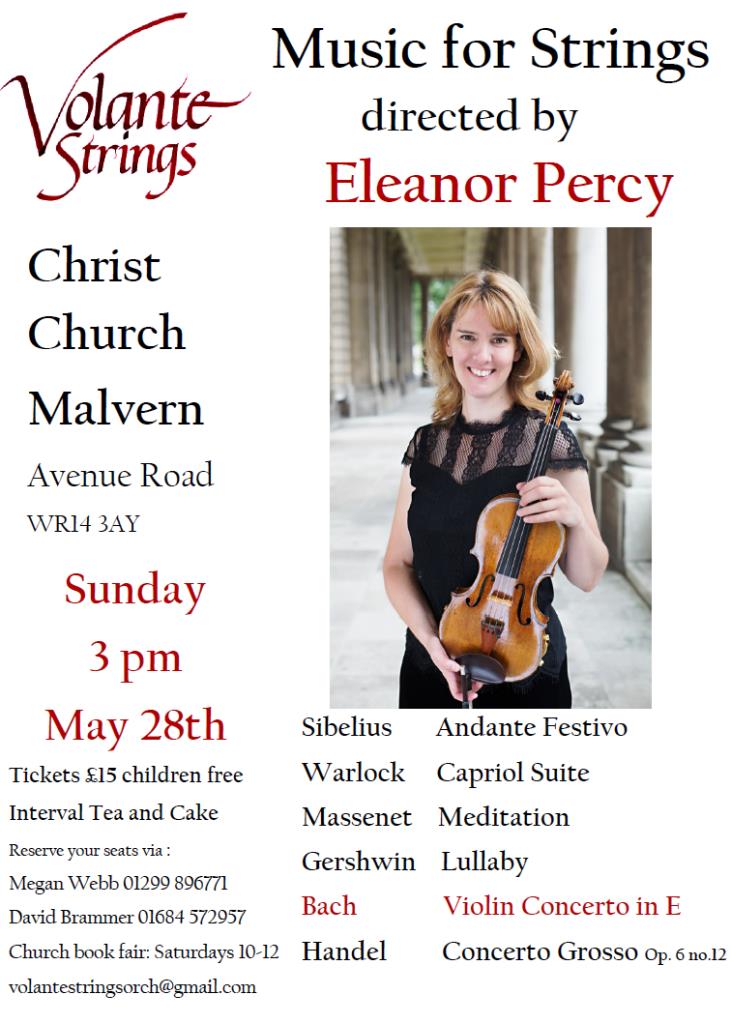 VolanteStrings's tweet photo. Our next concert with Eleanor Percy as soloist and Director promises to be an afternoon's treat. Wonderful programme and tea and cake - what better way to spend a Sunday afternoon? https://t.co/FGxqH7N8rY