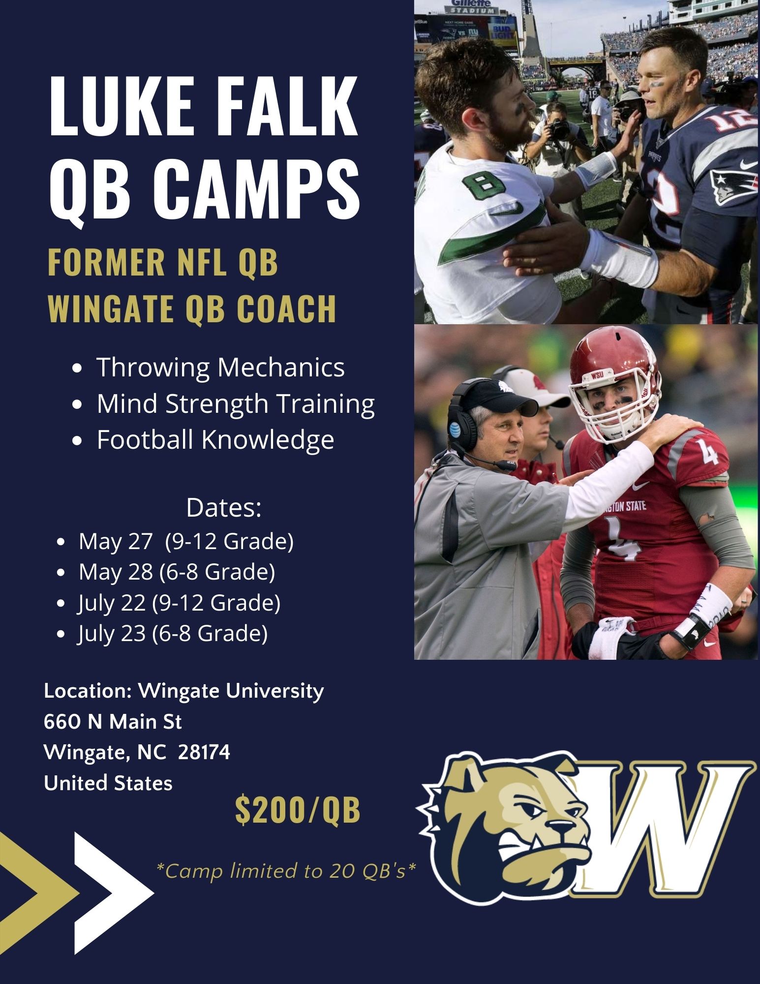 Luke Falk on Twitter "QB's, we've got some great camps for y'all this