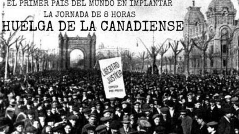 CgtMemoria's tweet image. Después de 44 días de huelga en #LaCanadiense de Barcelona, el 3 de abril 1919 se firmó un Real Decreto por la que hoy disfrutamos las 8 horas en la jornada laboral. El Estado español se convertía en el 1er país del mundo. Siempre estaremos en deuda con #Seguí
#centenarisegui