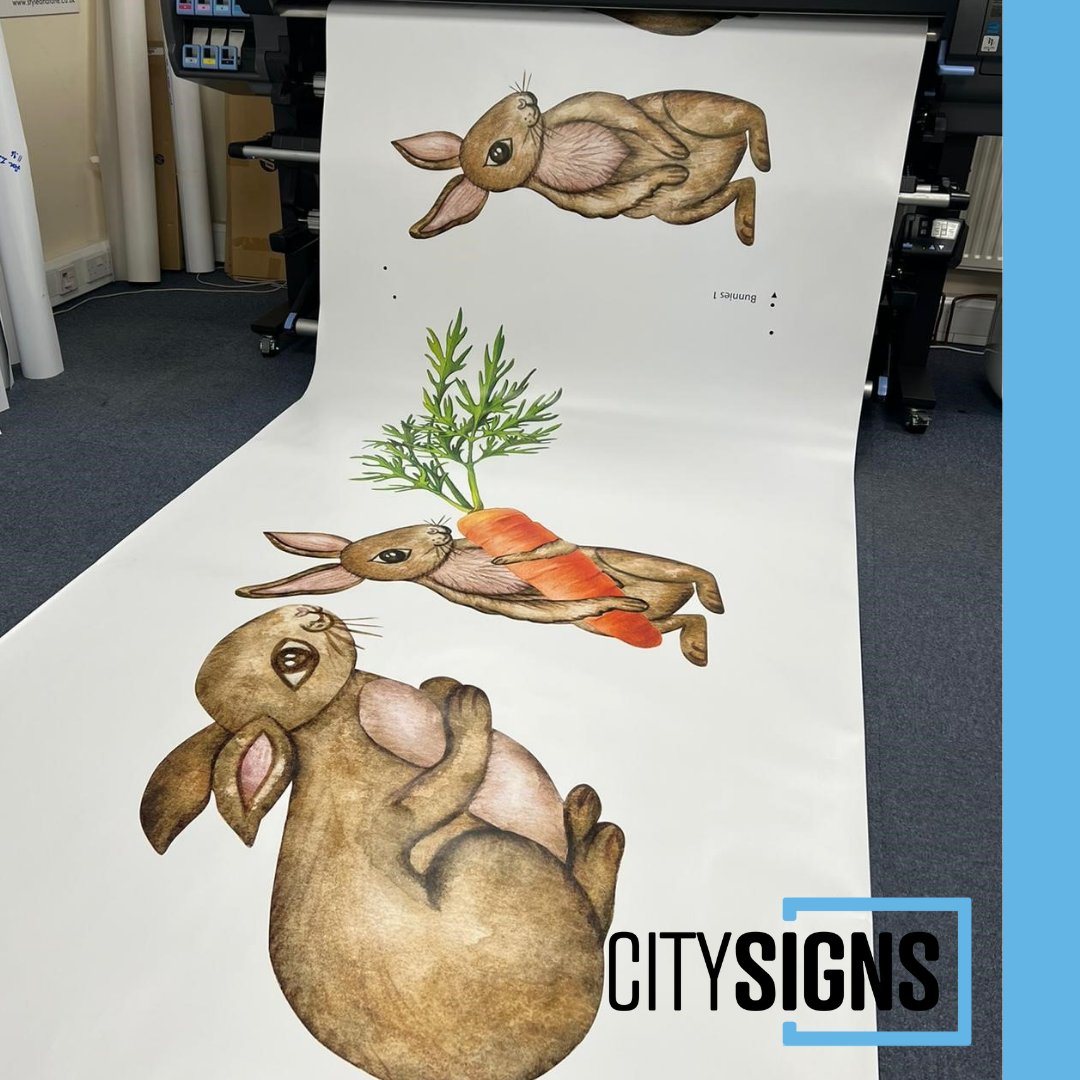 citysigns's tweet image. Hop to it! 🐰🐰🐰 

This Easter project producing decorative bunnies using digitally printed correx gave us a warm and fluffy feeling.

If you would like to discuss printing options for your next project, call us on 01905 640 007.

#digitallyprinted  #worcestershirehour