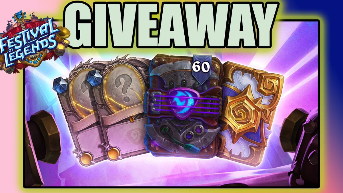 Its GIVEAWAY time: 1 Festival of Legends pre-purchase Bundle (thanks to <a href="/PlayHearthstone/">Hearthstone</a>!) 🎉

To enter:
- Like + Retweet
- Subscribe to my YouTube channel: youtube.com/@babybearhs
- Comment: your favorite card of the new expansion

Winner will be picked randomly on April 7.
