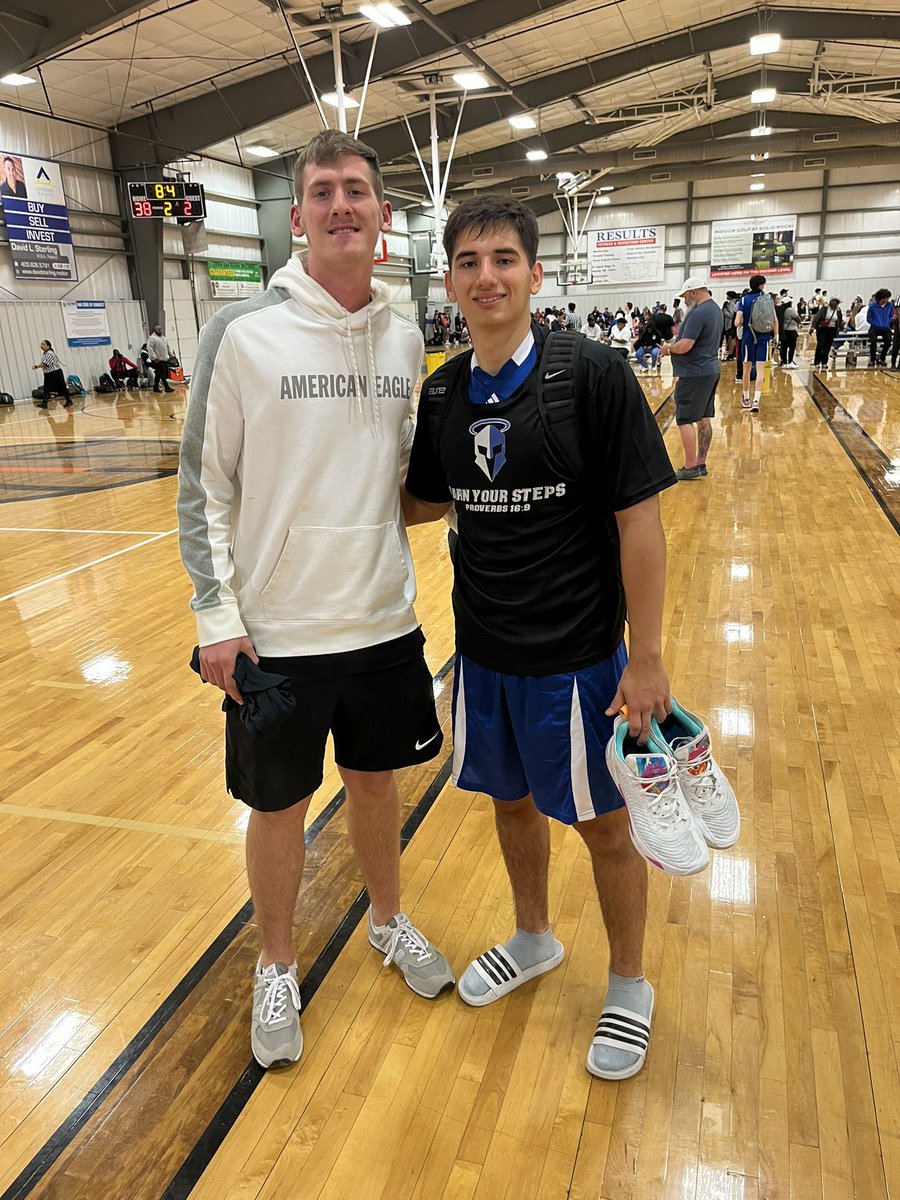 Two years ago, we were thankful to have coached guys like Micah Moss &amp; Gabriel Battles. Two years later, they return back to see the foundation they have paved for this program. Thank you fellas for your support to our #brotherHood. We love you guys, always family forever 💙🖤🤍