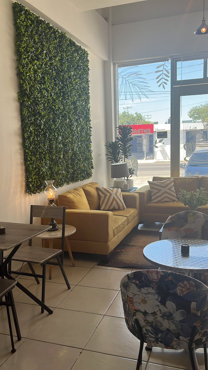 Linda vista de Las Abejas Café.