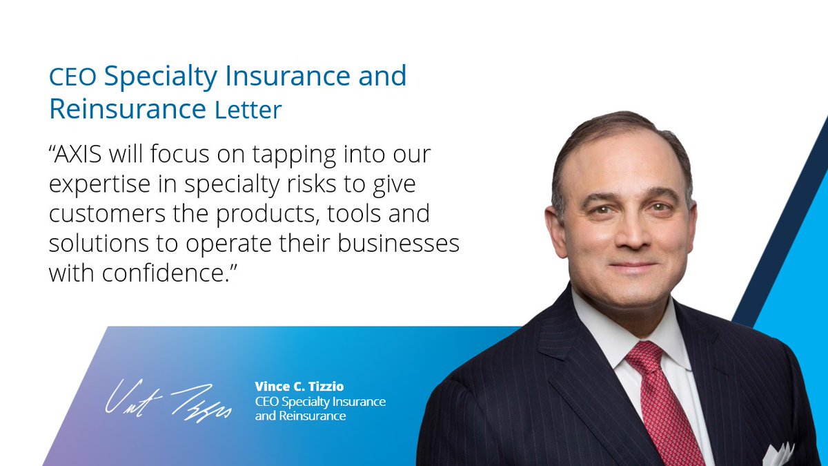 AXIS_Capital's tweet image. In his letter in the #AXIS Annual Report, Specialty Insurance and Reinsurance CEO Vince Tizzio reflected on the meaningful progress AXIS made in 2022 to advance its leadership position as a global specialty underwriter.

Read more from Vince’s letter here: bit.ly/3z45hNX