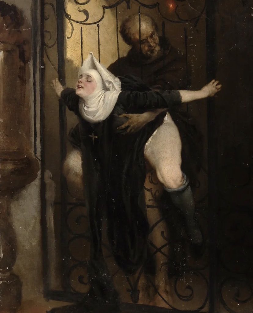 The Sin, circa 1880. Painted by Heinrich Lossow (1843–1897)