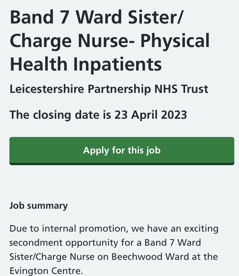 👇👇come and work in the Community Hospitals at LPT….a fabulous opportunity to lead a great team👇👇@LPTnhs @SamLeak3 @MichaelaIrelan4 @NikkiBeacher @annesco86461641