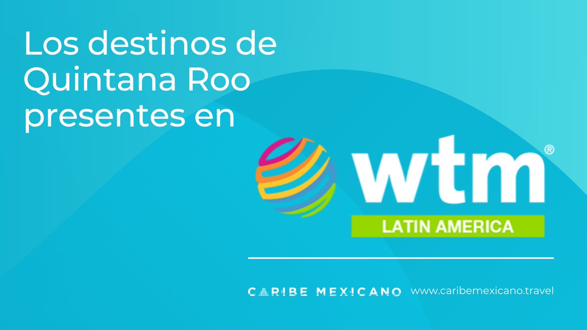 ¡#QROO presente en <a href="/WTMLAT/">WTM Latin America</a> !  Este es el evento B2B de viajes y turismo de LATAM en el cual además de excelentes oportunidades de negocios, brinda el acceso a compradores, influencers y profesionales de la industria de viajes y turismo. 🌎✈️🇧🇷🇲🇽