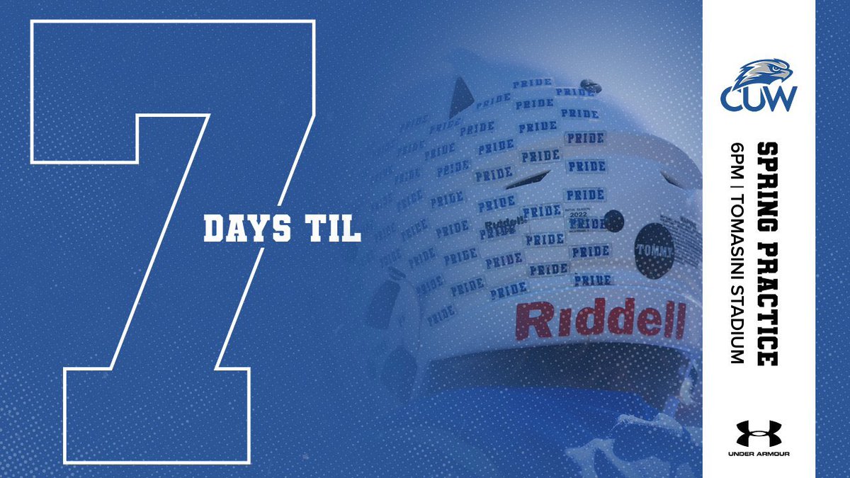 CUWFB's tweet photo. 🚨🚨One More Week Til Spring Ball🚨🚨
#CuDub #CUWFootball 🏈 https://t.co/AfR6MUh90Z