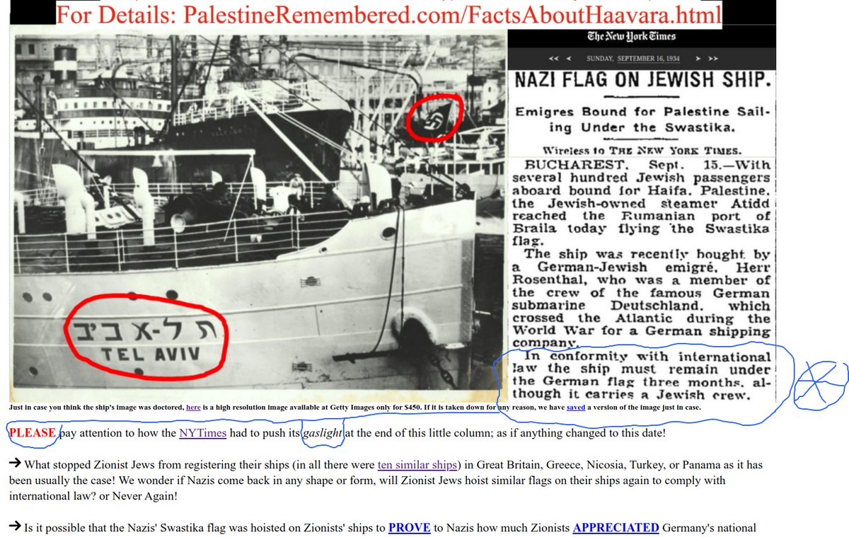 samirjameel1's tweet image. @Haavara_ 
any idea why Zionists' ships raise Swastika Nazi Flags for almost 10 yrs straight?
This is a #GettingImage by the way, which u can buy for $500👇
gettyimages.com/detail/news-ph…
u'll find more details here👇