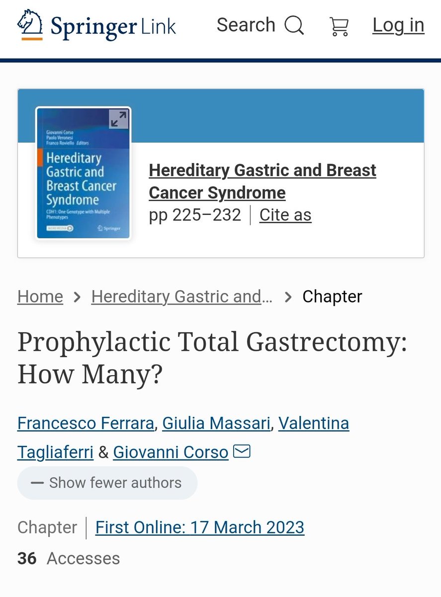New book online!

Check it: link.springer.com/chapter/10.100…

<a href="/ClinMedJournals/">Springer Medicine</a> <a href="/SpringerNature/">Springer Nature</a> #Cancer #SoMe4Surgery #gastriccancer #breastcancer #surgicaloncology