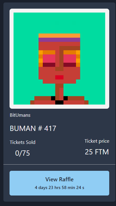 Cryptostoof's tweet photo. First #bituman on @jpegooor!
Good luck to everyone that buys a ticket
#fantom $ftm #nfts #bluechips #uman #BlueChipNFT @worldofumans @TinfoilReborn https://t.co/uuYe2jy5Ts